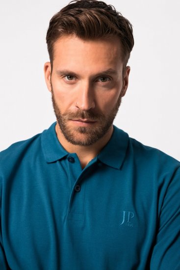 JP1880 Polo Shirt Long Sleeve Blue - Polo-shirts für herren - Polo-Shirts für Herren in großen Größen