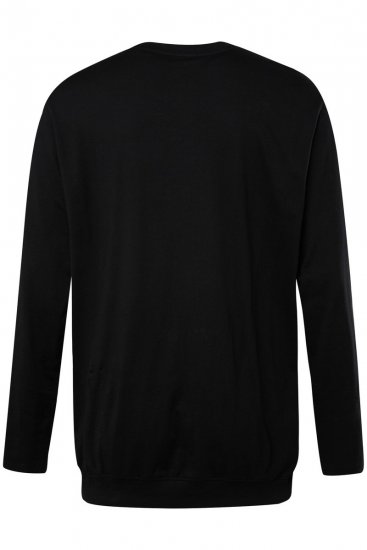 JP1880 827128 Langarmshirt mit Bauchfit Schwarz - Herren-T-shirts - Herren-T-Shirts in großen Größen