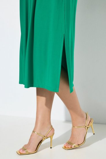 Ulla Popken 827908 Ärmelloses Jerseykleid Grün - Jerseykleider - 