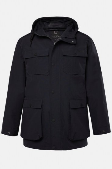 JP1880 828706 Regenjacke mit verdecktem Reißverschluss Marineblau - Herren jacken - Herren Jacken in großen Größen