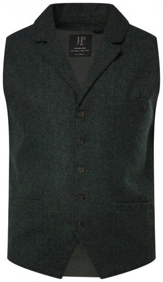 JP1880 828736 Tweedweste mit Strickrücken Flaschengrün - Herrenanzüge und -blazer - Herrenanzüge und -blazer in großen Größen