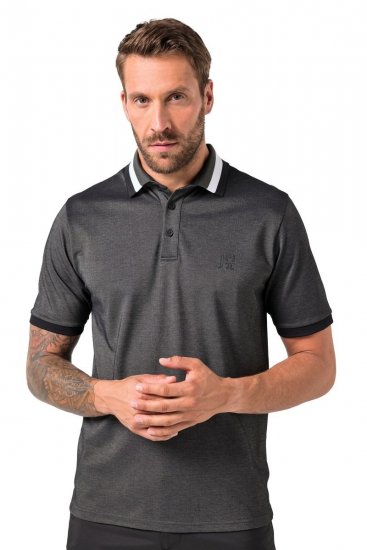 JAY-PI Quickdry Two-Tone Golf Poloshirt Black - Polo-shirts für herren - Polo-Shirts für Herren in großen Größen