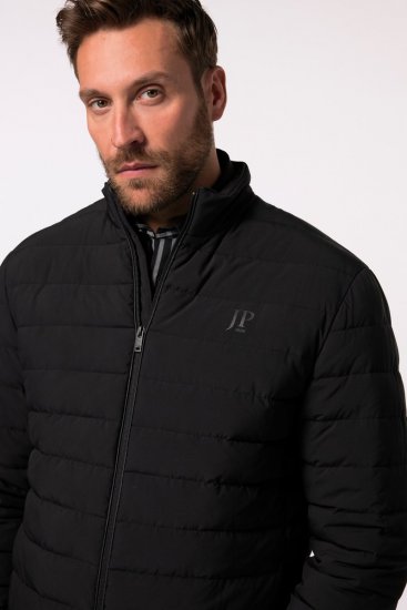 JP1880 Jacket Quilted Stand-up Collar Black - Herren jacken - Herren Jacken in großen Größen
