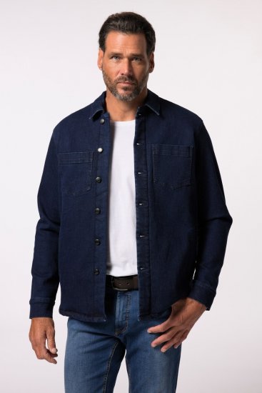 JP1880 829251 Jeansjacke mit Teddyfutter Dunkelblau - Herren jacken - Herren Jacken in großen Größen