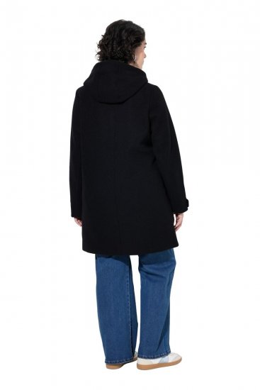 Ulla Popken 829347 Dufflecoat Schwarz - Mäntel - Damenmäntel in großen Größen