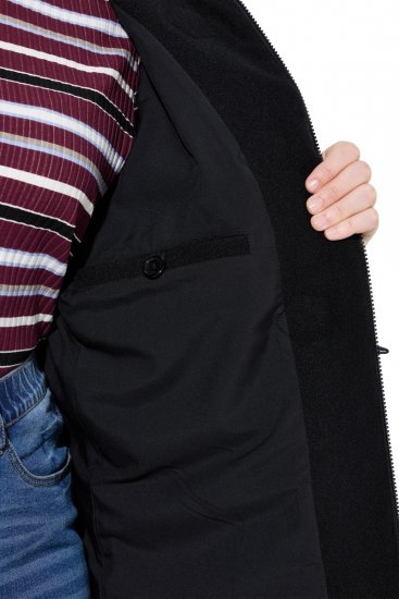 Ulla Popken 829347 Dufflecoat Schwarz - Mäntel - Damenmäntel in großen Größen