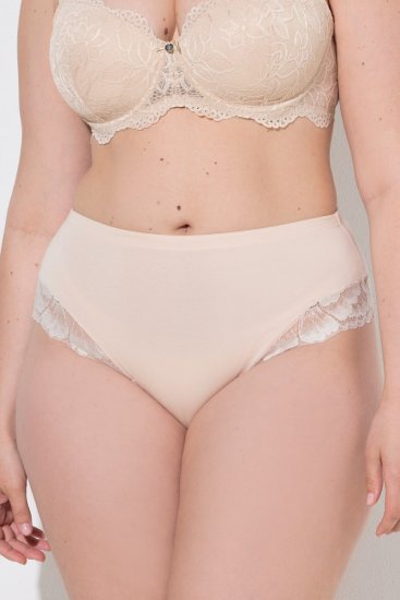 Ulla Popken 830094 Slips mit Spitze 2er-Pack Beige - Slips - 