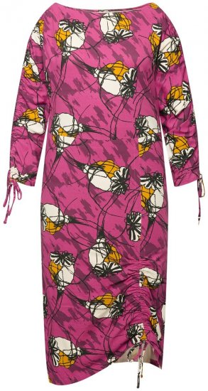 Ulla Popken 830151 Geblümtes Kleid Rosa - Maxikleider - Maxikleider in großen Größen