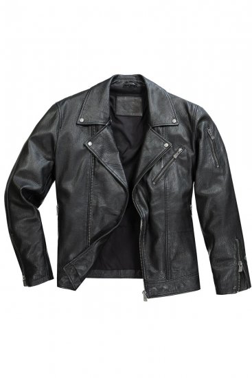 JP1880 830586 Bikerjacke aus Lammnappa Schwarz - Herren jacken - Herren Jacken in großen Größen