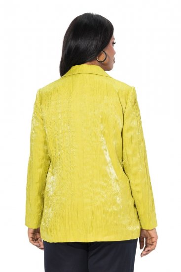 Ulla Popken 830767 Crinkle-Blazer Hellgrün - Blazer - Blazer in großen Größen für Damen