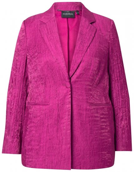 Ulla Popken 830767 Blazer in Crash-Optik Magenta - Blazer - Blazer in großen Größen für Damen