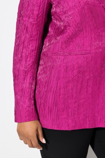 Ulla Popken 830767 Blazer in Crash-Optik Magenta - Blazer - Blazer in großen Größen für Damen