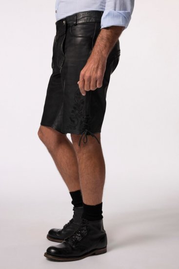 JP1880 831257 Ledershorts aus Nappaleder Schwarz - Herrenshorts - Herrenshorts in großen Größen