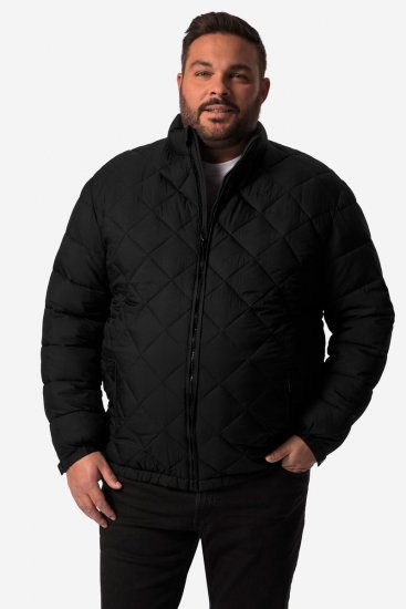 Men+ 494 Steppjacke mit Stehkragen Schwarz - Herren jacken - Herren Jacken in großen Größen