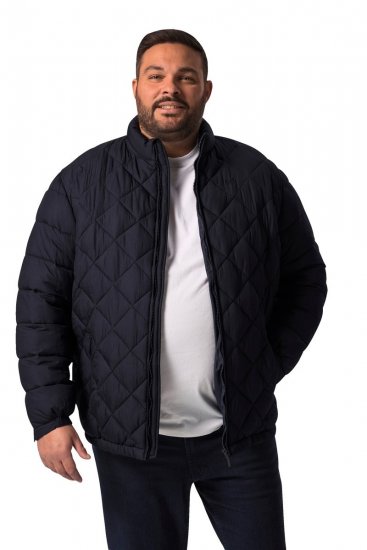 Men+ 494 Steppjacke mit Stehkragen Dunkelblau - Herren jacken - Herren Jacken in großen Größen