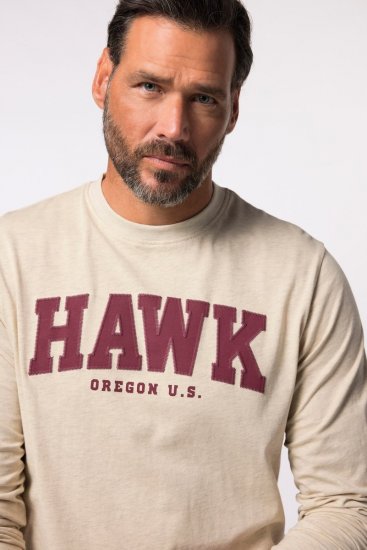 JP1880 T-Shirt Long Sleeve Hawk Off-White TALL - HERRENBEKLEIDUNG MT-6XLT - Langgrößen für Herren