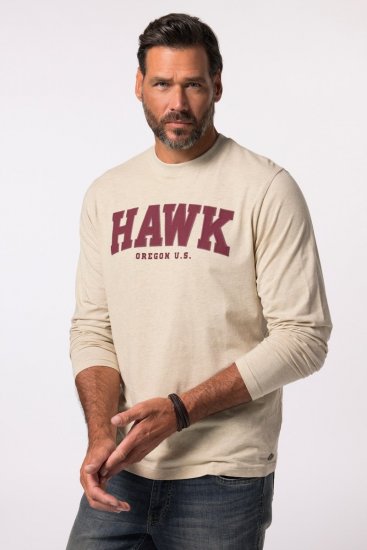 JP1880 T-Shirt Long Sleeve Hawk Off-White TALL - HERRENBEKLEIDUNG MT-6XLT - Langgrößen für Herren