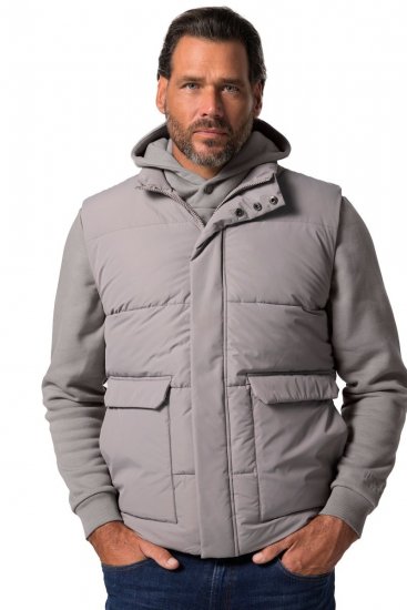 JP1880 831639 Weste gesteppt aus recyceltem Polyester Dunkelgrau - Herren jacken - Herren Jacken in großen Größen