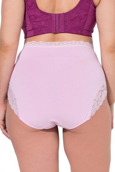Ulla Popken 831866 Slips mit hoher Taille und Spitze 3er-Pack Dunkelblau - Slips - 