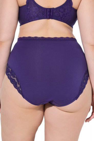 Ulla Popken 831866 Slips mit hoher Taille und Spitze 3er-Pack Königsblau - Slips - 
