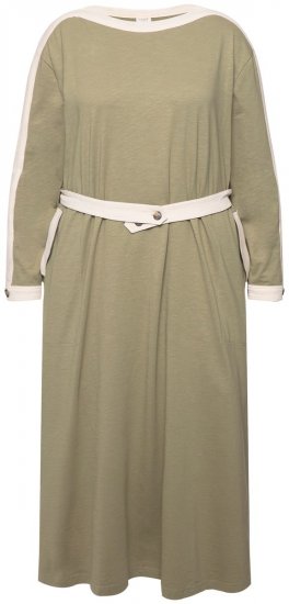 Ulla Popken 831963 Langärmliges Kleid Grau - Maxikleider - Maxikleider in großen Größen