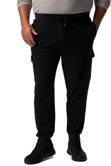 Men+ 113 Jogginghose mit Cargotaschen Schwarz - Jogginghosen für herren - Jogginghosen für Herren in großen Größen