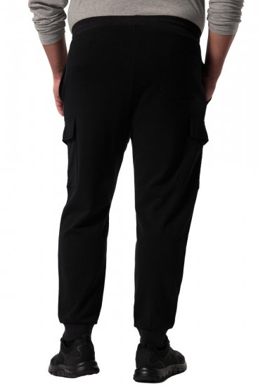 Men+ 113 Jogginghose mit Cargotaschen Schwarz - Jogginghosen für herren - Jogginghosen für Herren in großen Größen