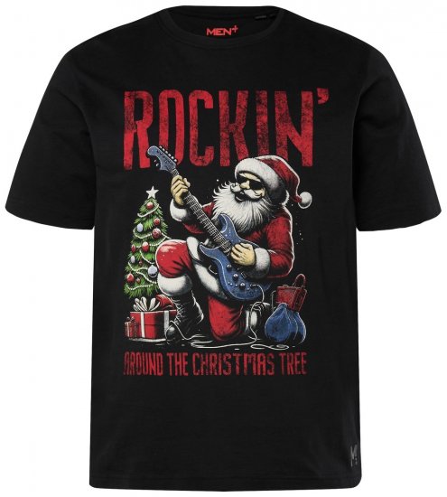 Men+ 180 T-Shirt Rockin' Schwarz - Herren-T-shirts - Herren-T-Shirts in großen Größen