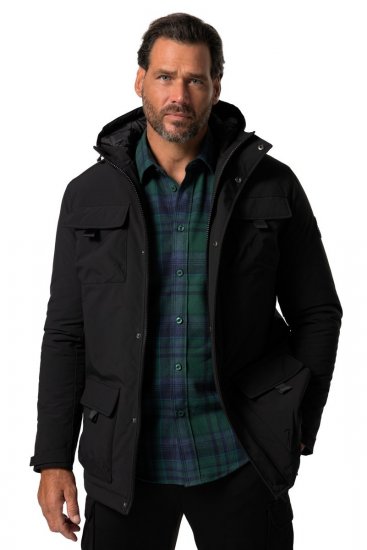 JP1880 832202 Fieldjacket mit Kapuze Schwarz TALL - TALL jacken - TALL Jacken für große Herren