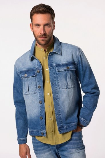 JP1880 832510 Stretch Jeansjacke Indigoblau - Herren jacken - Herren Jacken in großen Größen
