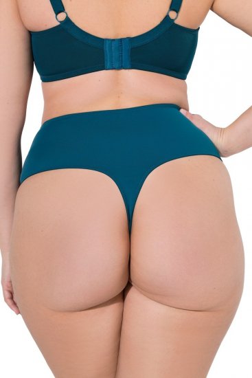 Ulla Popken 832864 Strings mit Spitze Petrol - Slips - 