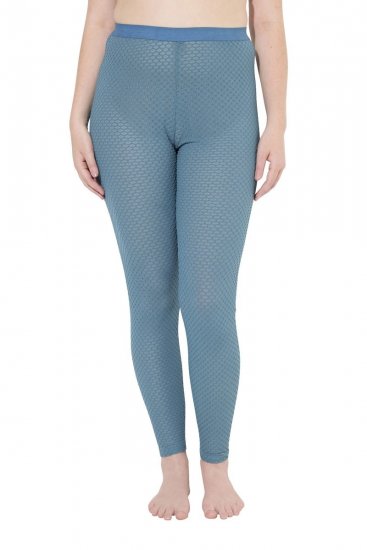 Ulla Popken 833718 Strumpfleggings mit Spitze Petrol - Strumpfhosen & Socken - 