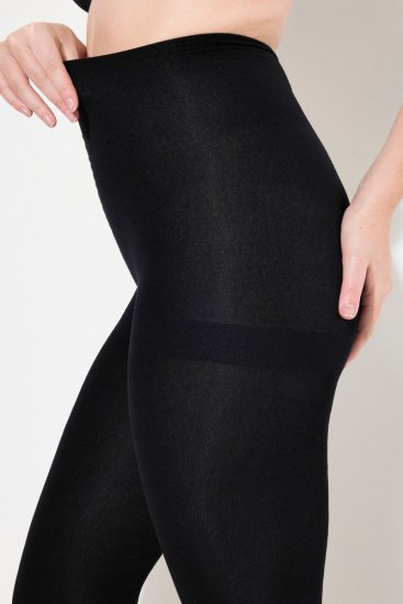 Ulla Popken 833809 Strumpfhose mit Animal-Print Schwarz - Strumpfhosen & Socken - 