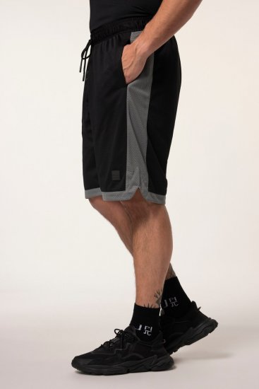 JP1880 Jay-Pi Bermuda QuickDry Mesh Fitness Shorts Black - Sportbekleidung & outdoor - Sportbekleidung in große größen für herren