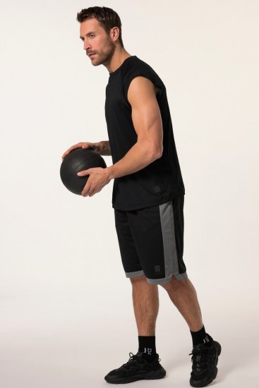 JP1880 Jay-Pi Bermuda QuickDry Mesh Fitness Shorts Black - Sportbekleidung & outdoor - Sportbekleidung in große größen für herren