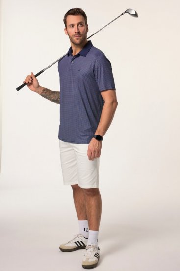 JP1880 Jay-Pi QuickDry Small Print Golf Polo Shirt Navy Blue - Polo-shirts für herren - Polo-Shirts für Herren in großen Größen