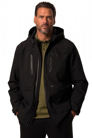 Jay-Pi 834145 Wasserdicht Funktionsjacke Schwarz - Sportbekleidung & outdoor - Sportbekleidung in große größen für herren