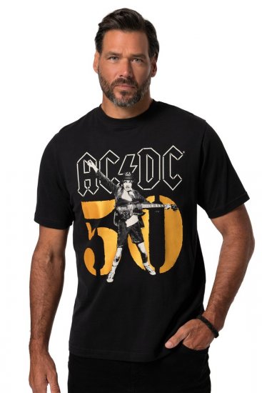 JP1880 AC/DC Graphic Band T-Shirt Black - Herren-T-shirts - Herren-T-Shirts in großen Größen