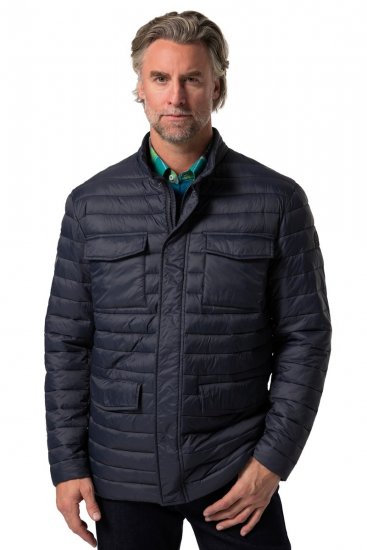 Boston Park 416 Steppjacke mit Stehkragen Dunkelblau - Herren jacken - Herren Jacken in großen Größen