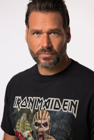 JP1880 Iron Maiden Eddie Attack Band T-Shirt Black - Herren-T-shirts - Herren-T-Shirts in großen Größen