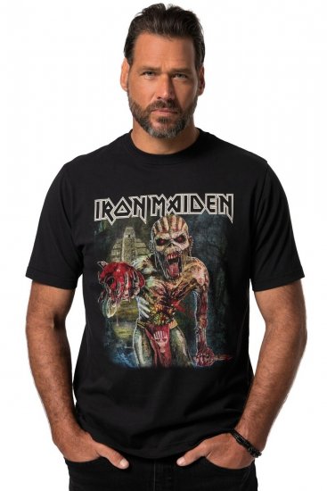 JP1880 Iron Maiden Eddie Attack Band T-Shirt Black - Herren-T-shirts - Herren-T-Shirts in großen Größen