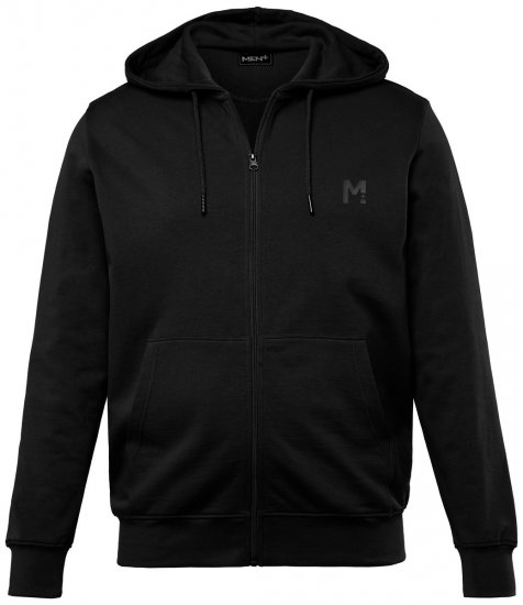 Men+ 851 Kapuzen-Sweatjacke Schwarz - Herren-sweater und -hoodies - Herren-Sweater und -Hoodies in großen Größen