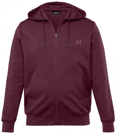 Men+ 851 Kapuzen-Sweatjacke Pflaume - Herren-sweater und -hoodies - Herren-Sweater und -Hoodies in großen Größen