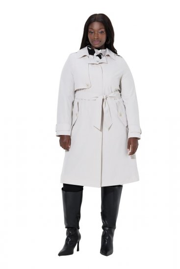 Ulla Popken 834990 Trenchcoat Taupe - Mäntel - Damenmäntel in großen Größen