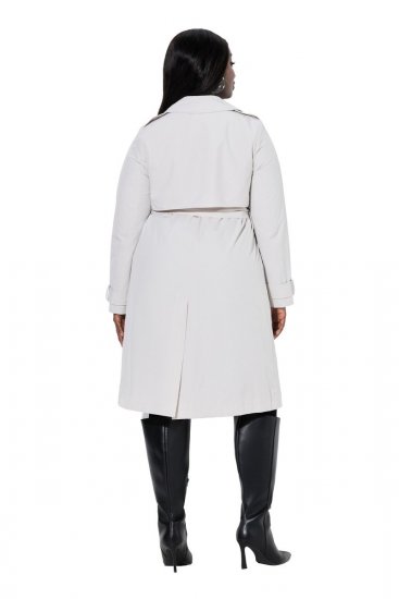 Ulla Popken 834990 Trenchcoat Taupe - Mäntel - Damenmäntel in großen Größen