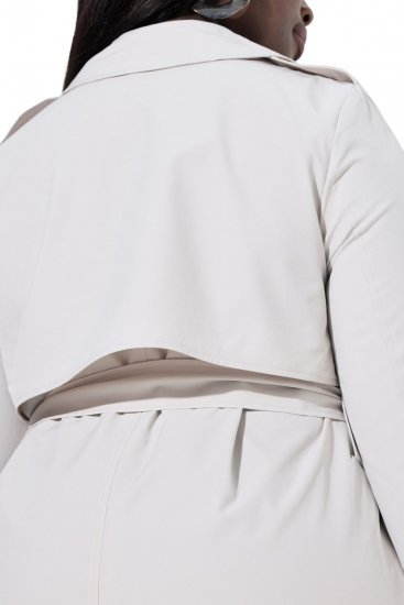 Ulla Popken 834990 Trenchcoat Taupe - Mäntel - Damenmäntel in großen Größen