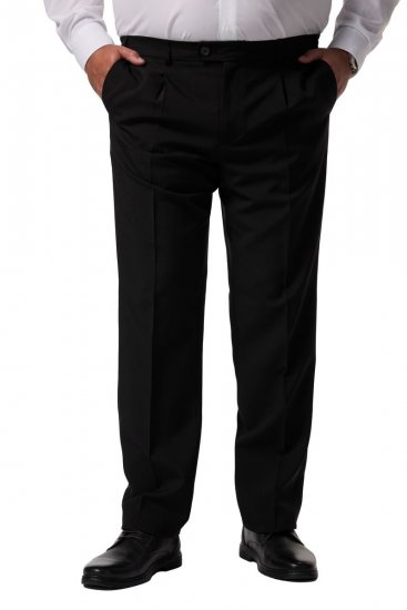 Men+ 066 Porto Anzughose Bauchfit Schwarz - Herrenanzüge und -blazer - Herrenanzüge und -blazer in großen Größen