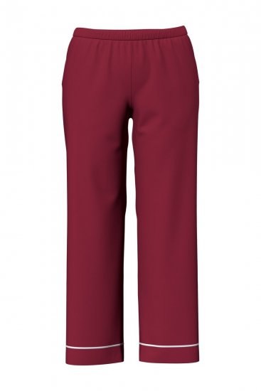 Ulla Popken 835397 Pyjama mit kurzen Ärmeln und Hemdkragen Flieder - Pyjama/Loungewear - 