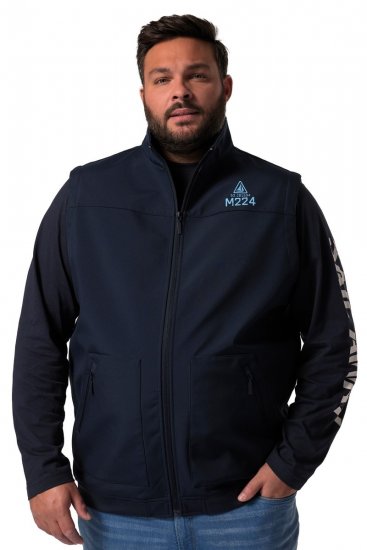 Men+ 414 Softshellweste mit Stehkragen Dunkelblau - Herren jacken - Herren Jacken in großen Größen