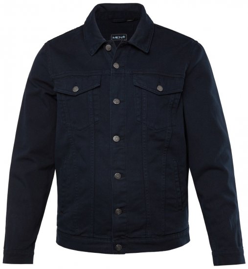 Men+ 446 Jeansjacke mit Brusttaschen Dunkelblau - Herren jacken - Herren Jacken in großen Größen